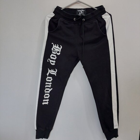 Boy London black Jogger Sweatpants Size Youth Medium Unisex - Picture 1 of 9